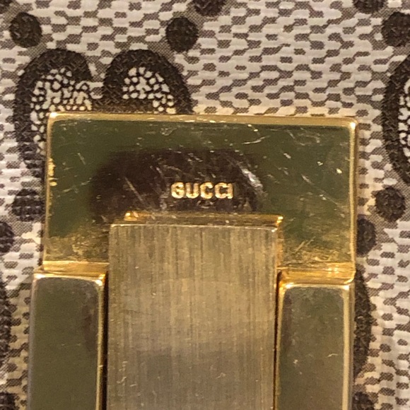 M Authentic GUCCI Ophidia Sherryline Brown Leather Coated Canvas Messenger Bag - Picture 7 of 17